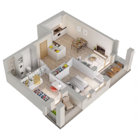 Plan 3 pok. 56m²