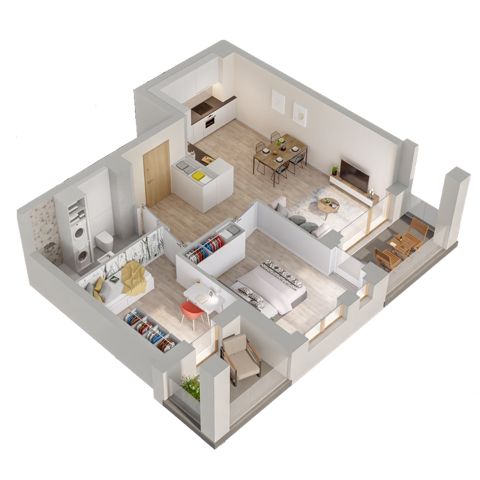 Plan 3 pok. 56m²