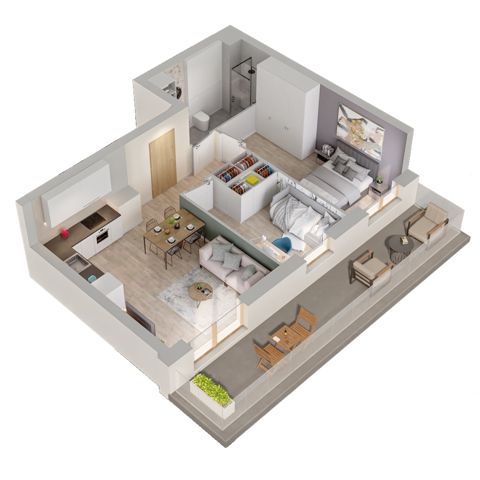 Plan 3 pok. 51m²