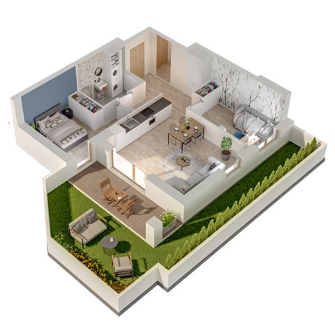 Plan 3 pok. 57m²