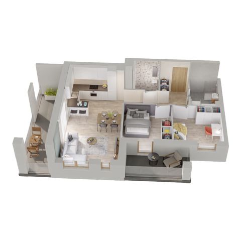 Plan 3 pok. 58m²