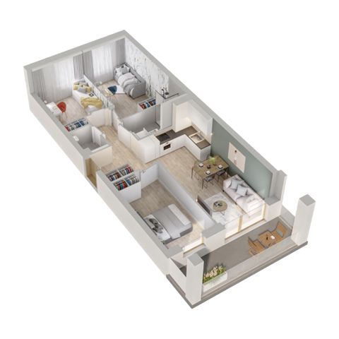 Plan 4 pok. 64m²