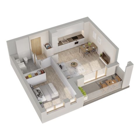 Plan 2 pok. 44m²