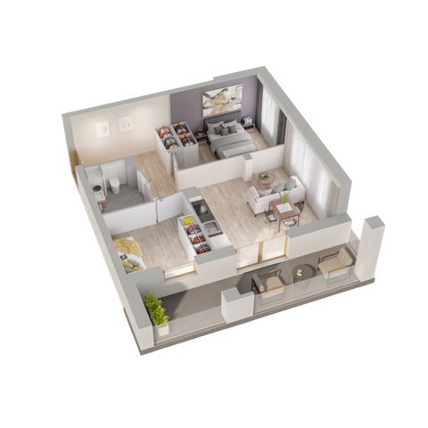 Plan 3 pok. 50m²