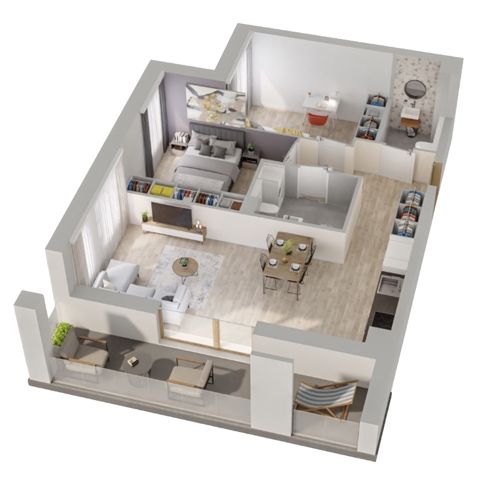 Plan 3 pok. 61m²