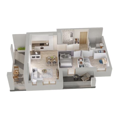Plan 3 pok. 58m²