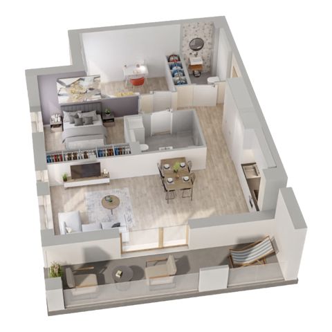 Plan 3 pok. 61m²