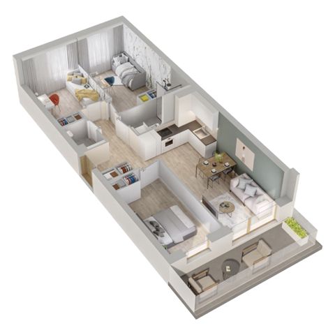 Plan 4 pok. 64m²