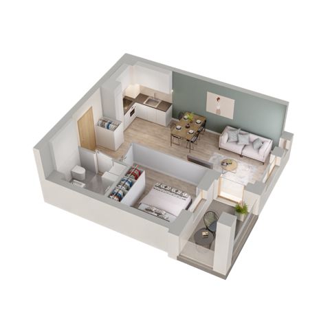 Plan 2 pok. 35m²