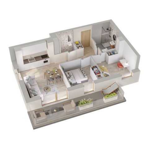 Plan 3 pok. 52m²
