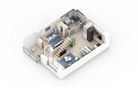 Plan 1 pok. 64m²