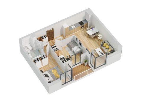 Plan 3 pok. 60m²