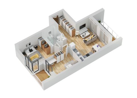 Plan 3 pok. 61m²