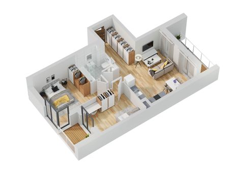 Plan 3 pok. 61m²