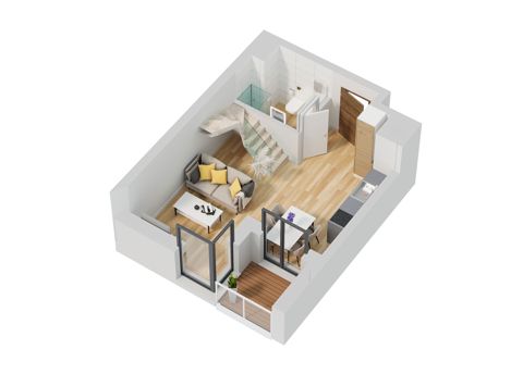 Plan 2 pok. 45m²