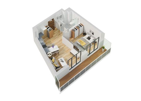 Plan 2 pok. 44m²