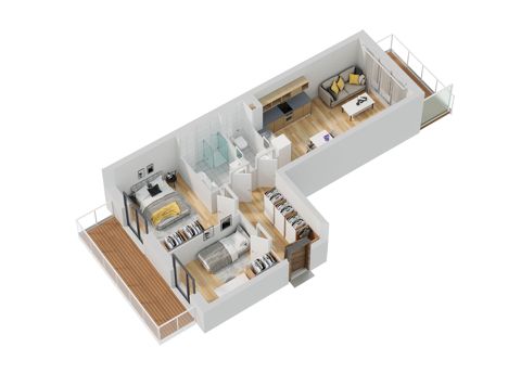 Plan 3 pok. 61m²