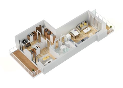 Plan 3 pok. 61m²
