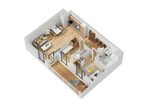 Plan 3 pok. 55m²
