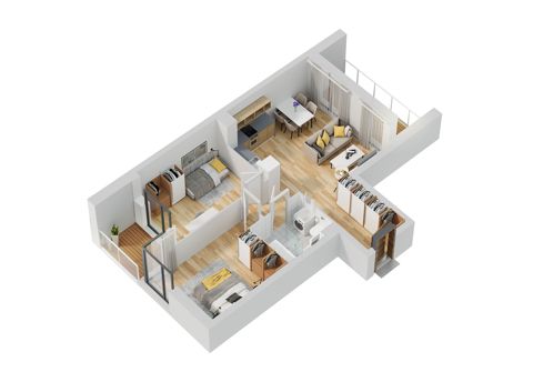 Plan 3 pok. 61m²