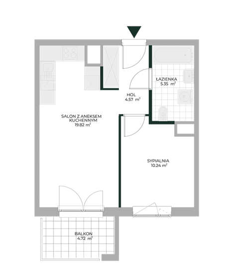 Plan 2 pok. 40m²