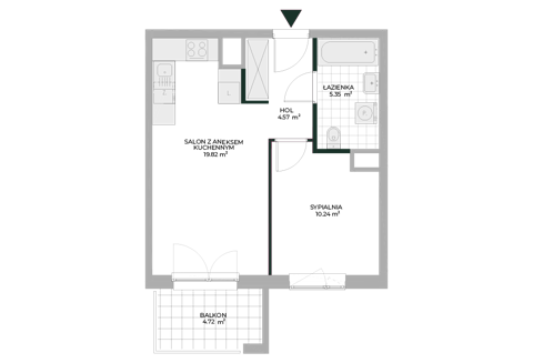 Plan 2 pok. 40m²