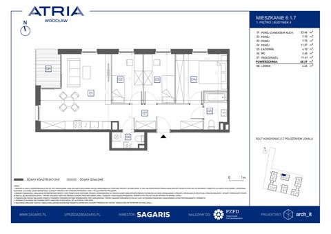 Plan 4 pok. 68m²