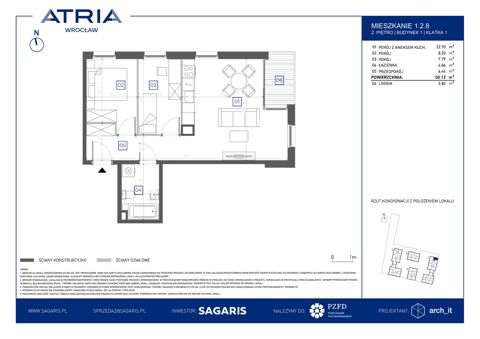 Plan 3 pok. 50m²