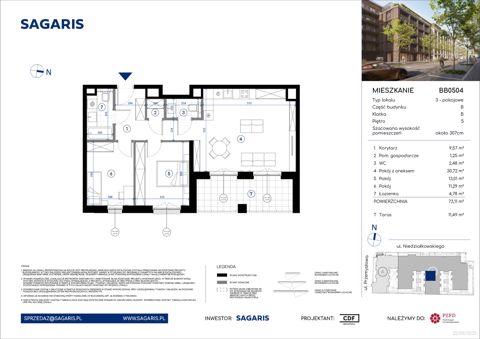 Plan 3 pok. 73m²