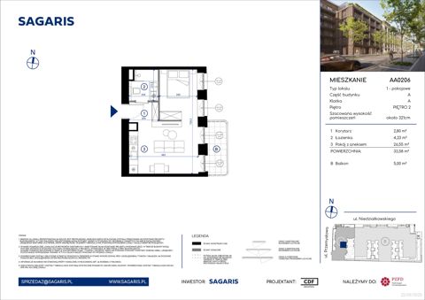 Plan 1 pok. 34m²