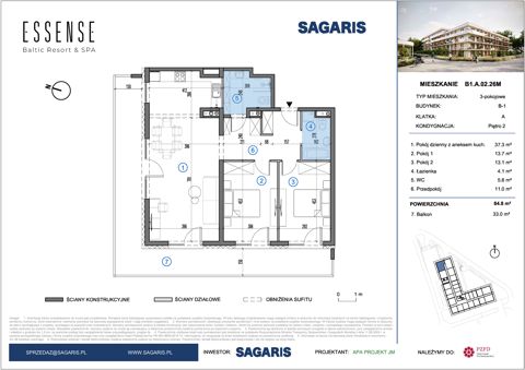 Plan 3 pok. 85m²
