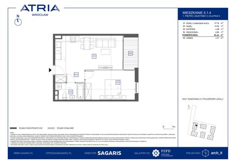 Plan 2 pok. 46m²