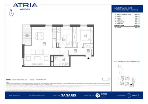 Plan 3 pok. 56m²