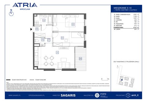 Plan 3 pok. 61m²
