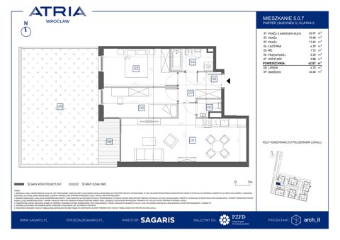 Plan 3 pok. 63m²