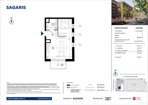 Plan 1 pok. 39m²