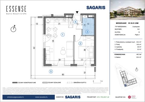 Plan 2 pok. 42m²