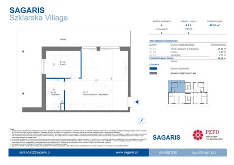 Plan 2 pok. 43m²