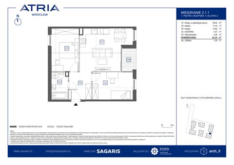 Plan 3 pok. 54m²