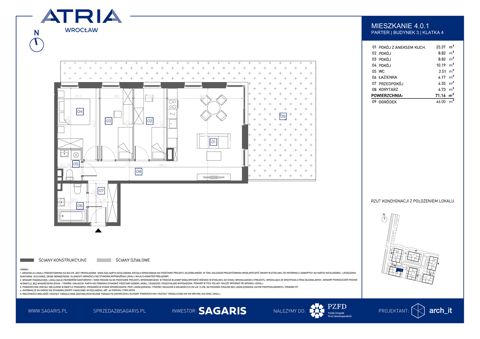 Plan 4 pok. 71m²