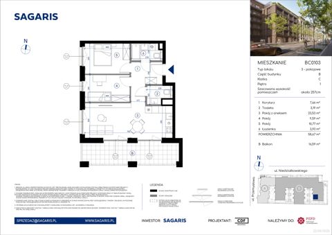 Plan 3 pok. 59m²