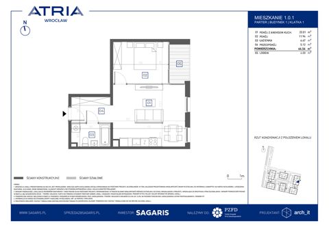 Plan 2 pok. 45m²