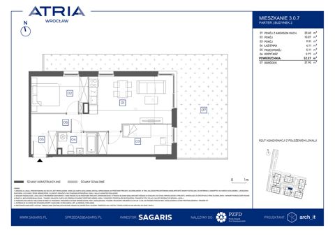 Plan 3 pok. 53m²