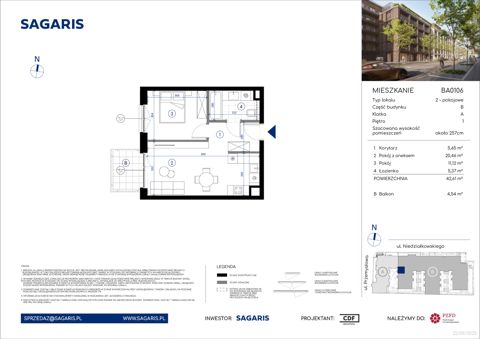 Plan 2 pok. 43m²