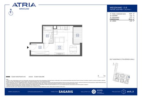 Plan 1 pok. 29m²