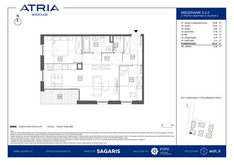 Plan 3 pok. 58m²