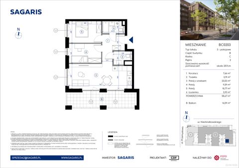 Plan 3 pok. 59m²