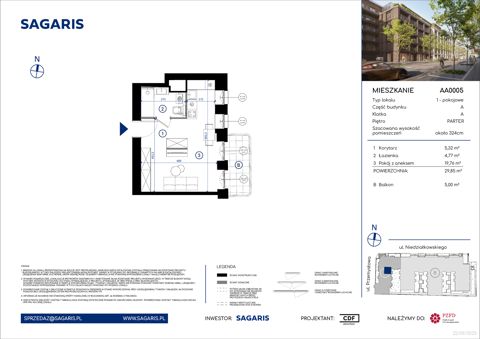 Plan 1 pok. 30m²