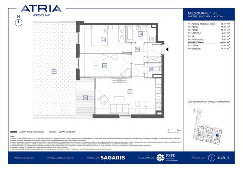 Plan 3 pok. 61m²