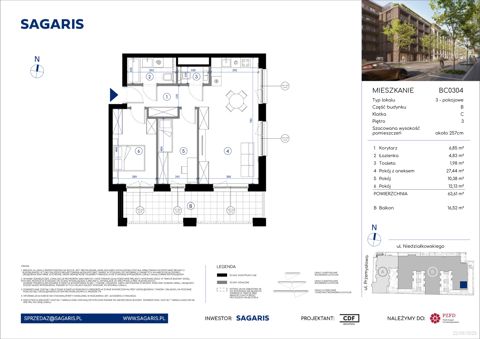 Plan 3 pok. 64m²